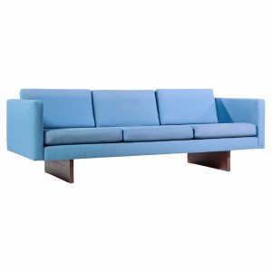 Jens Risom Mid Century Walnut Sofa