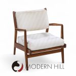 Jens Risom U430 Mid Century Walnut Lounge Chairs - Pair