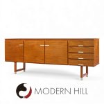 Kai Kristiansen for Feldballes Møbelfabrik Mid Century Danish Teak and Brass Credenza