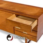 Kai Kristiansen for Feldballes Møbelfabrik Mid Century Danish Teak and Brass Credenza