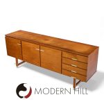 Kai Kristiansen for Feldballes Møbelfabrik Mid Century Danish Teak and Brass Credenza