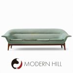 Karl Edvard Korseth Mid Century Norwegian Teak Mexico Sofa