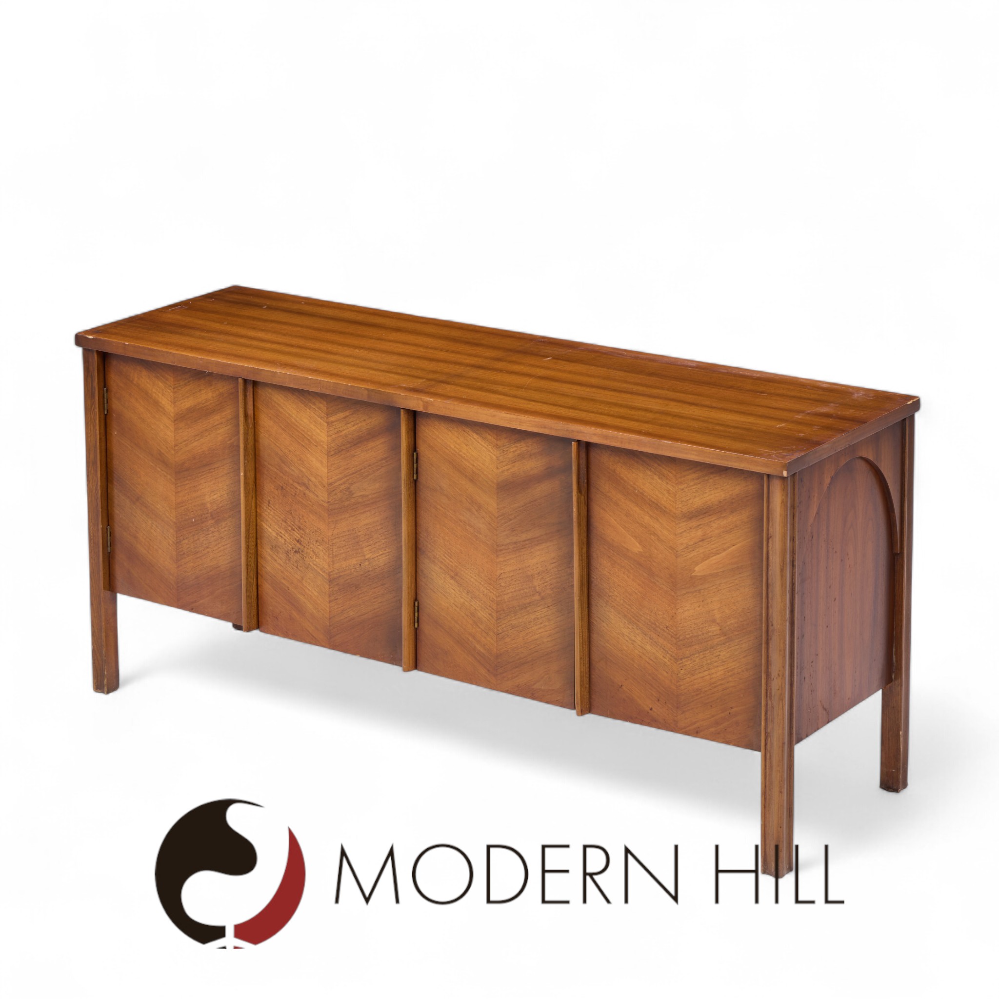 Kent Coffey Perspecta Mid Century Walnut Buffet Credenza