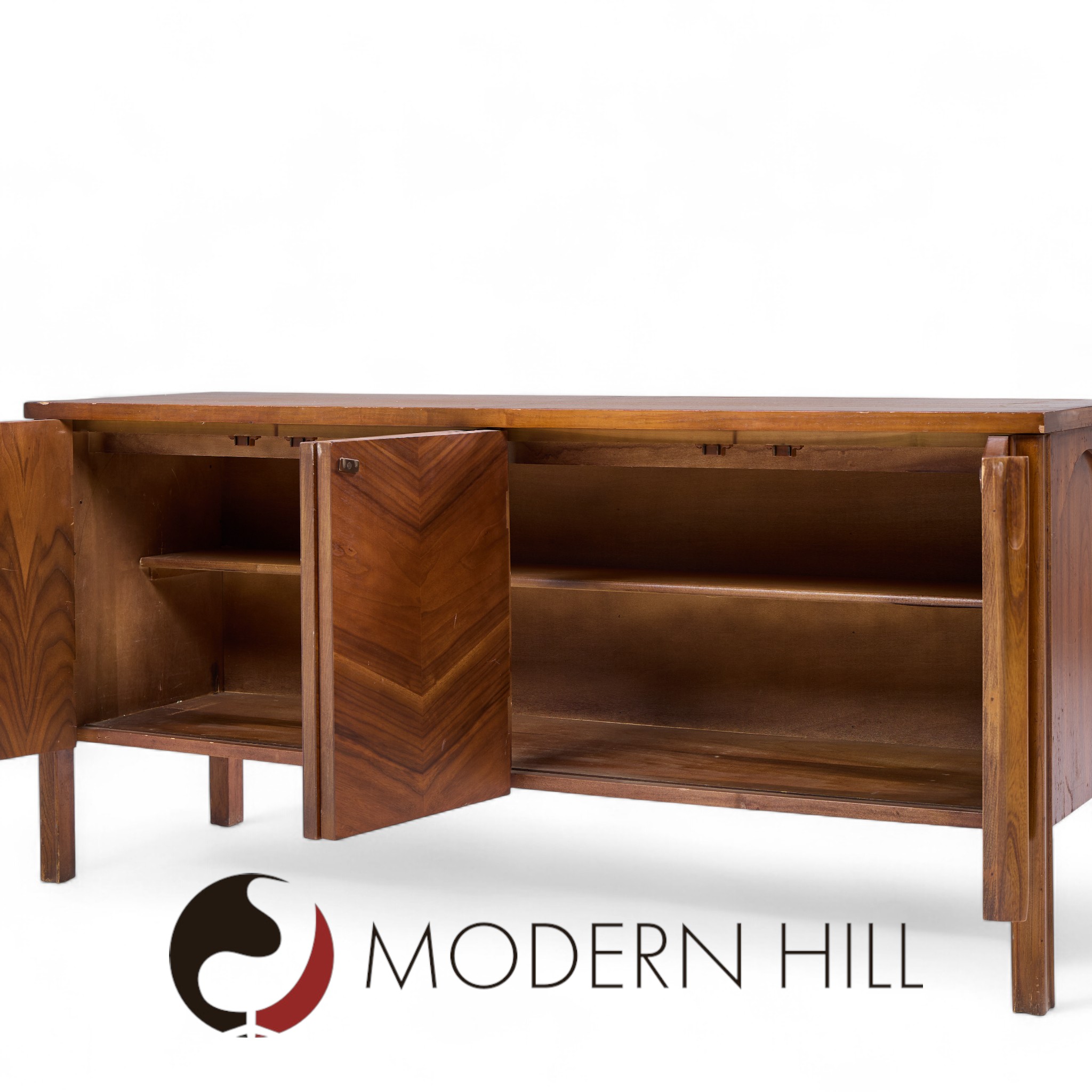 Kent Coffey Perspecta Mid Century Walnut Buffet Credenza