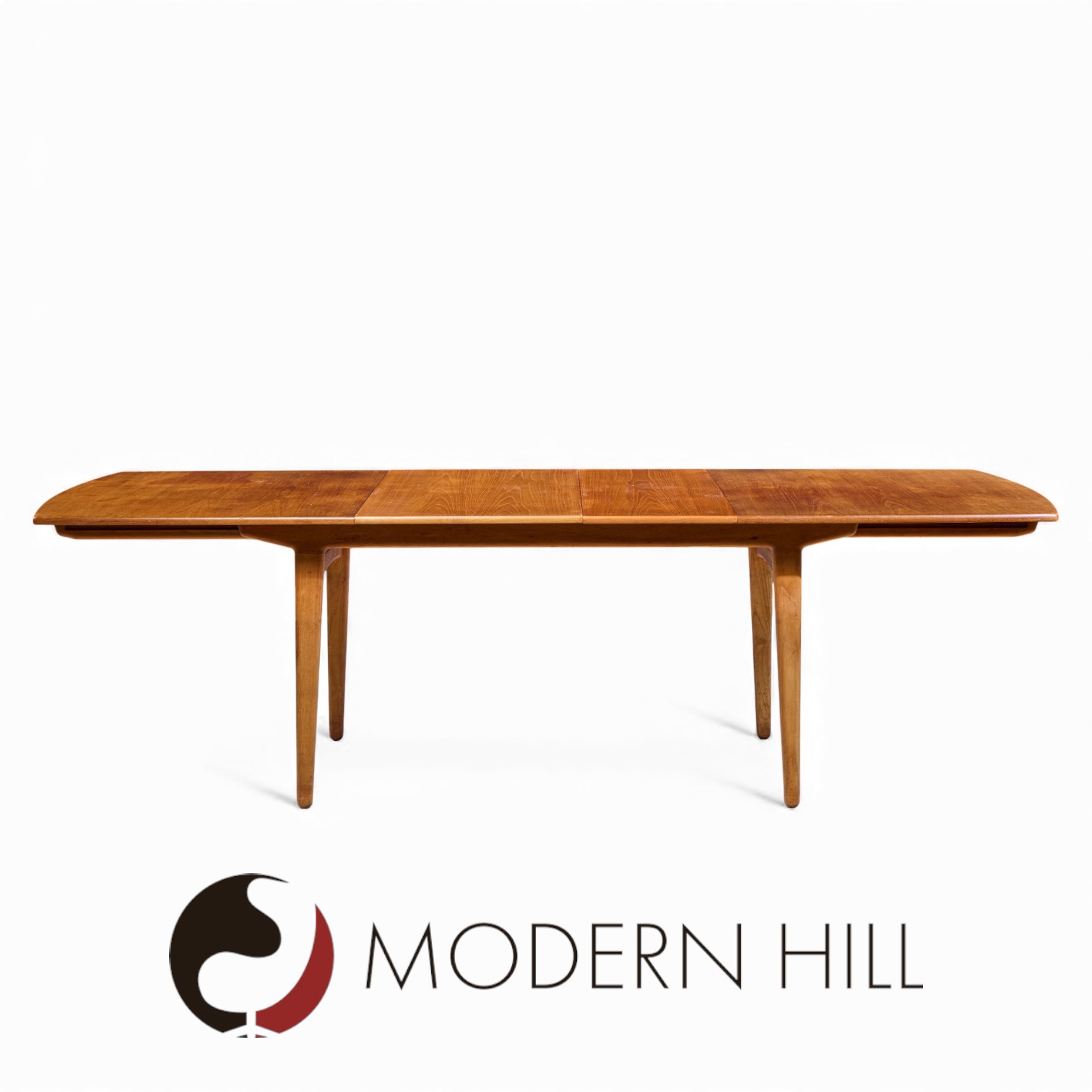 Knud Andersen for Jca Jensen Mid Century Danish Teak Hidden Leaf Dining Table
