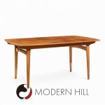 Knud Andersen for Jca Jensen Mid Century Danish Teak Hidden Leaf Dining Table
