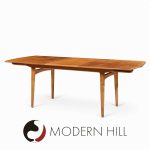 Knud Andersen for Jca Jensen Mid Century Danish Teak Hidden Leaf Dining Table