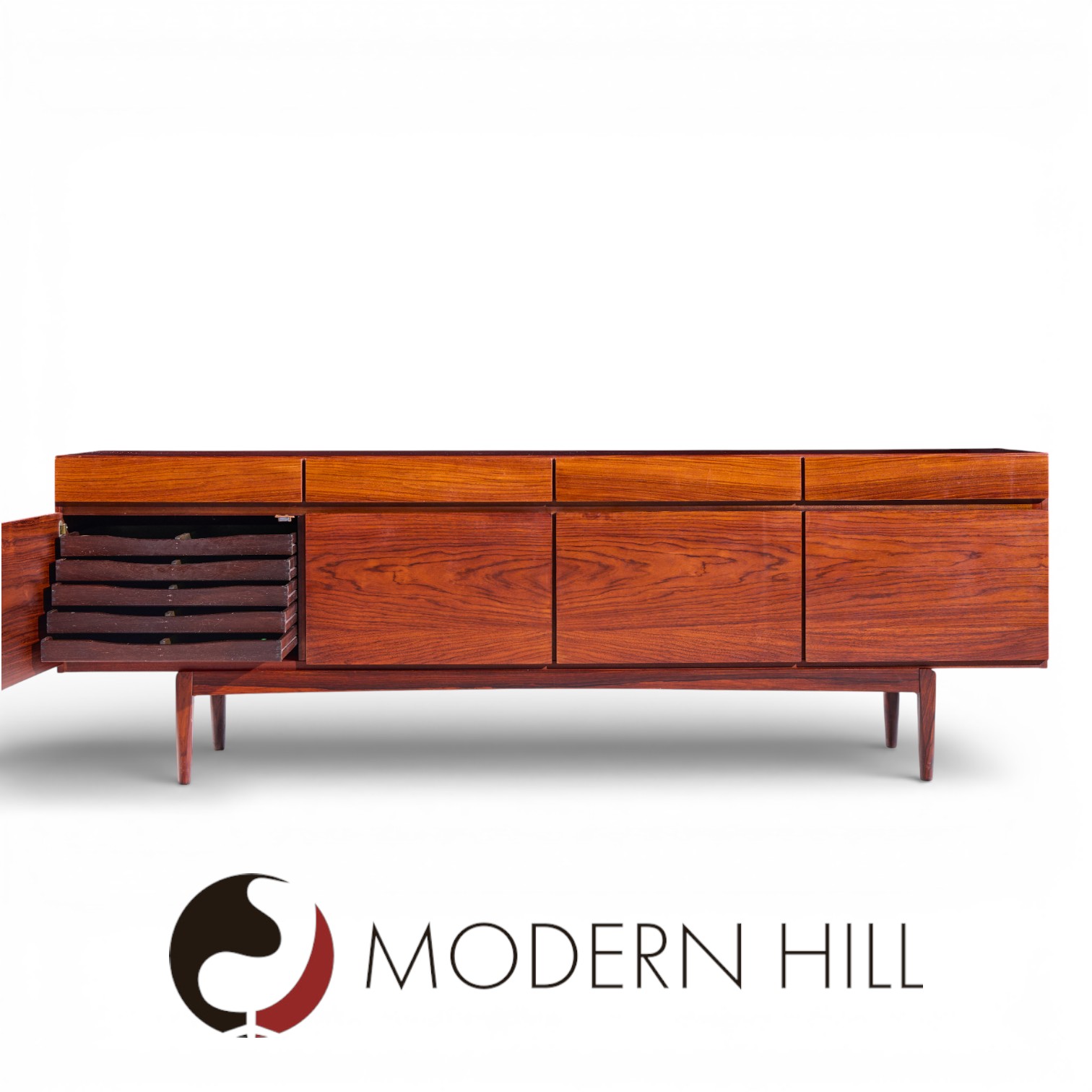 Kofod Larsen for Faarup Møbelfabrik Mid Century Danish Rosewood Credenza
