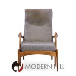 Kofod Larsen for Selig Mid Century Danish Walnut Lounge Chair and Ottoman