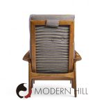 Kofod Larsen for Selig Mid Century Danish Walnut Lounge Chair and Ottoman