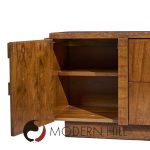 Lane Staccato Brutalist Mid Century Walnut Credenza
