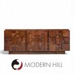 Lane Staccato Brutalist Mid Century Walnut Lowboy Dresser | Mid Century Modern Furniture - Mid Century Furniture Chicago Lane Staccato Brutalist Mid Century Walnut Lowboy Dresser
