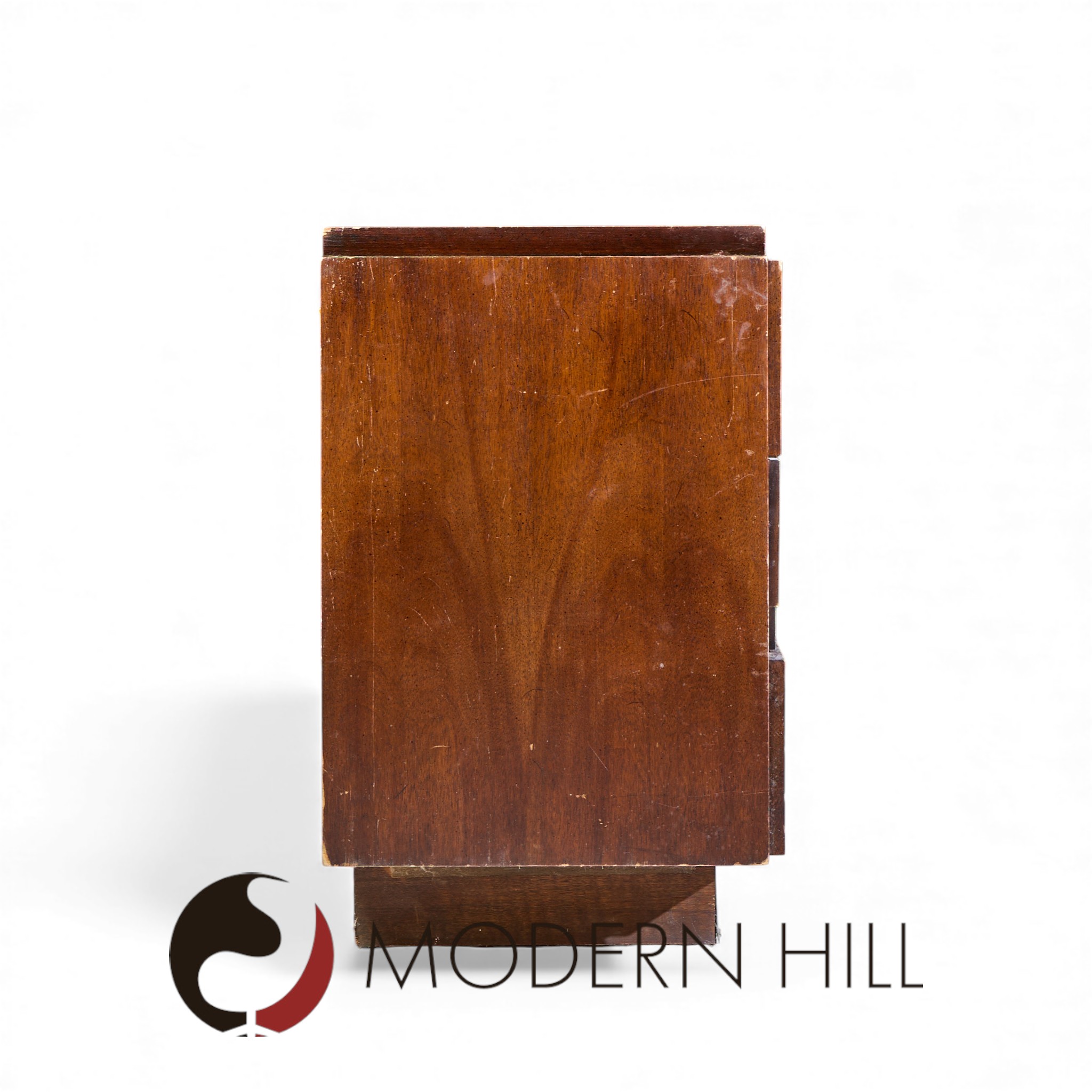 Lane Staccato Brutalist Mid Century Walnut Lowboy Dresser