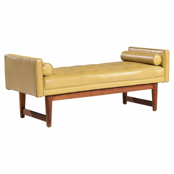 Lawrence Peabody for Nemschoff Mid Century Walnut Bench