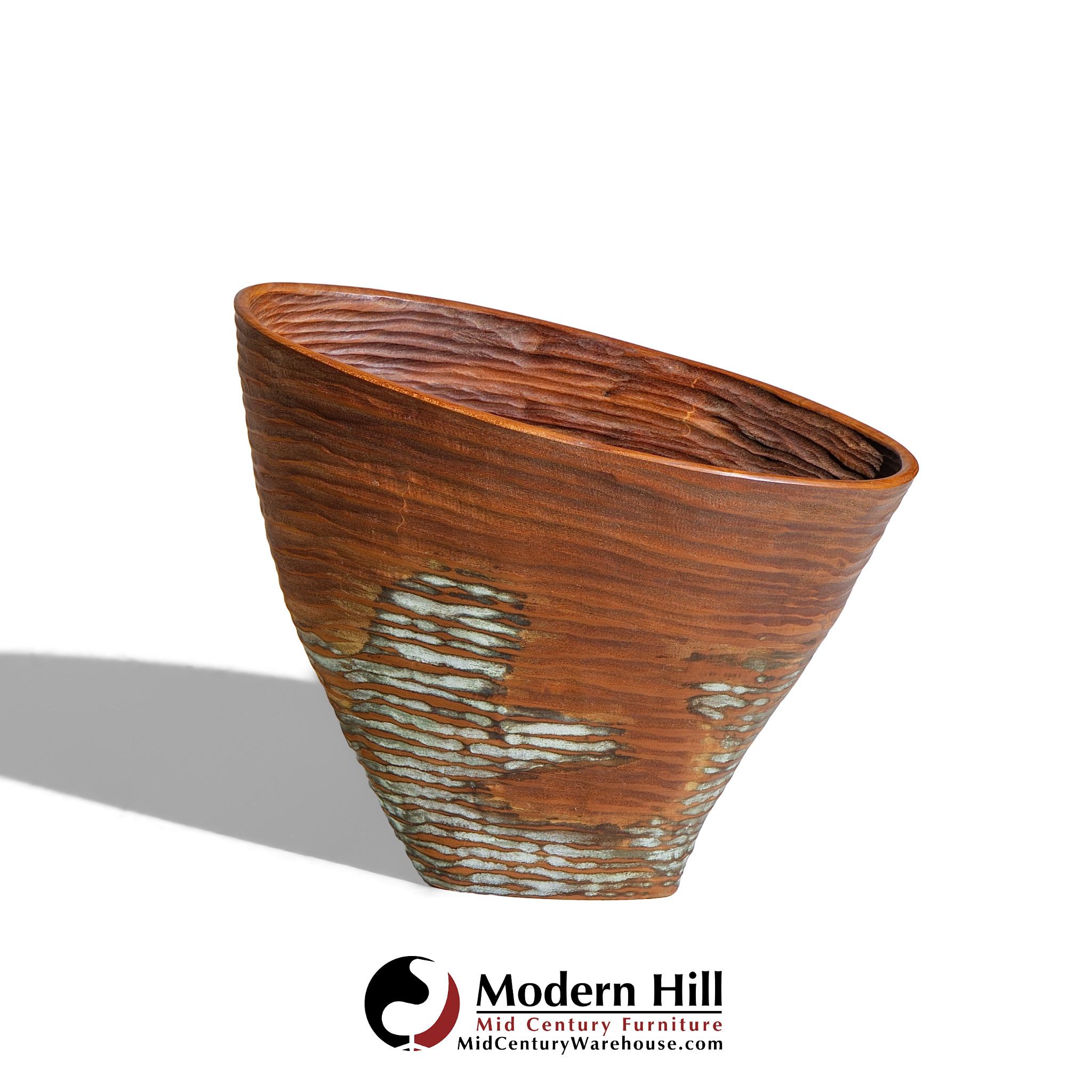 Michael Bauermeister Mid Century Carved Wooden Bowl