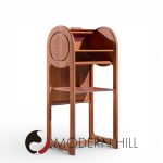 Mid Century Danish Teak Tambour Door Foyer Entry Console Phone Table | Mid Century Modern Furniture - Mid Century Furniture Chicago Mid Century Danish Teak Tambour Door Foyer Entry Console Phone Table