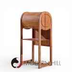 Mid Century Danish Teak Tambour Door Foyer Entry Console Phone Table | Mid Century Modern Furniture - Mid Century Furniture Chicago Mid Century Danish Teak Tambour Door Foyer Entry Console Phone Table