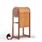 Mid Century Danish Teak Tambour Door Foyer Entry Console Phone Table | Mid Century Modern Furniture - Mid Century Furniture Chicago Mid Century Danish Teak Tambour Door Foyer Entry Console Phone Table