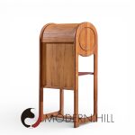 Mid Century Danish Teak Tambour Door Foyer Entry Console Phone Table | Mid Century Modern Furniture - Mid Century Furniture Chicago Mid Century Danish Teak Tambour Door Foyer Entry Console Phone Table