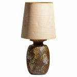 Mid Century Drip Glaze Studio Pottery Table Lamp