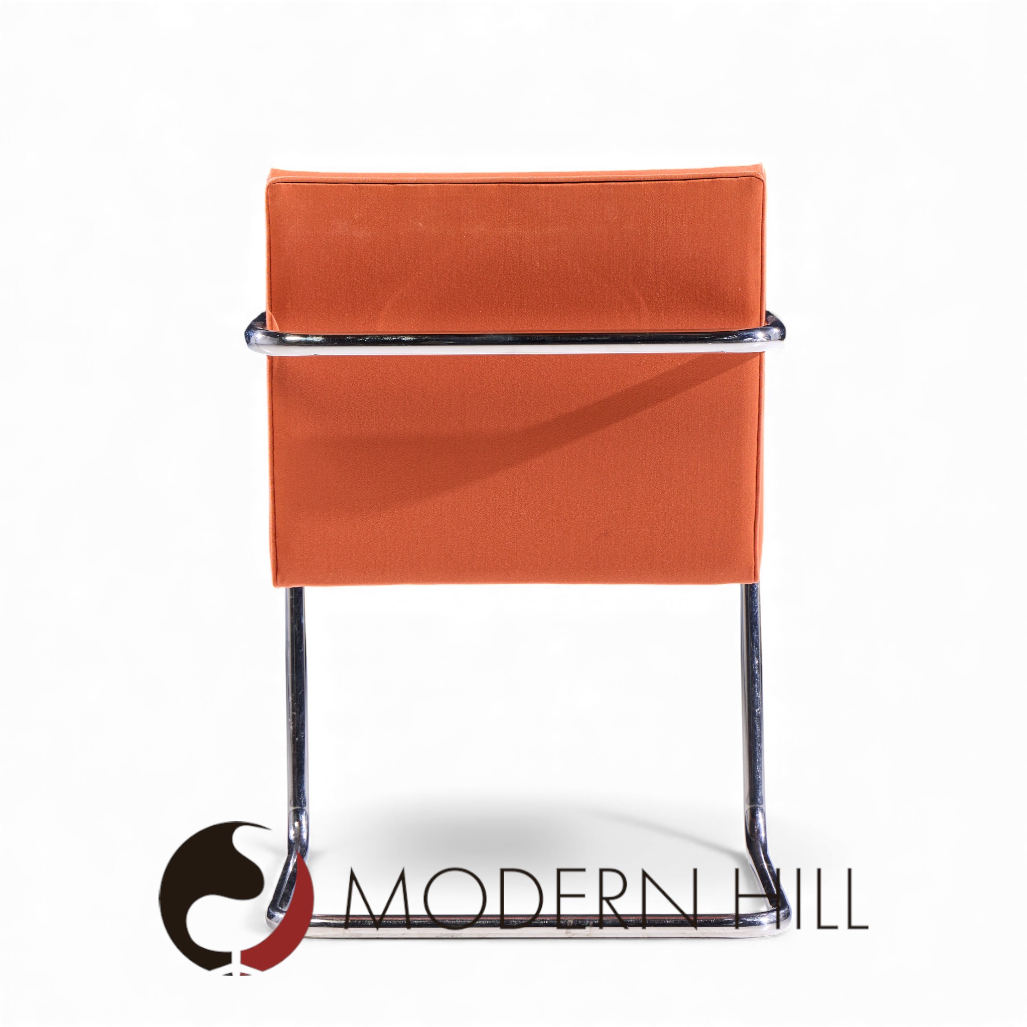 Mies Van Der Rohe for Knoll Brno Mid Century Tubular Cantilever Chrome Dining Chairs - Set of 8