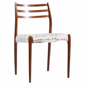 niels moller model 78 mid century rosewood dining chair