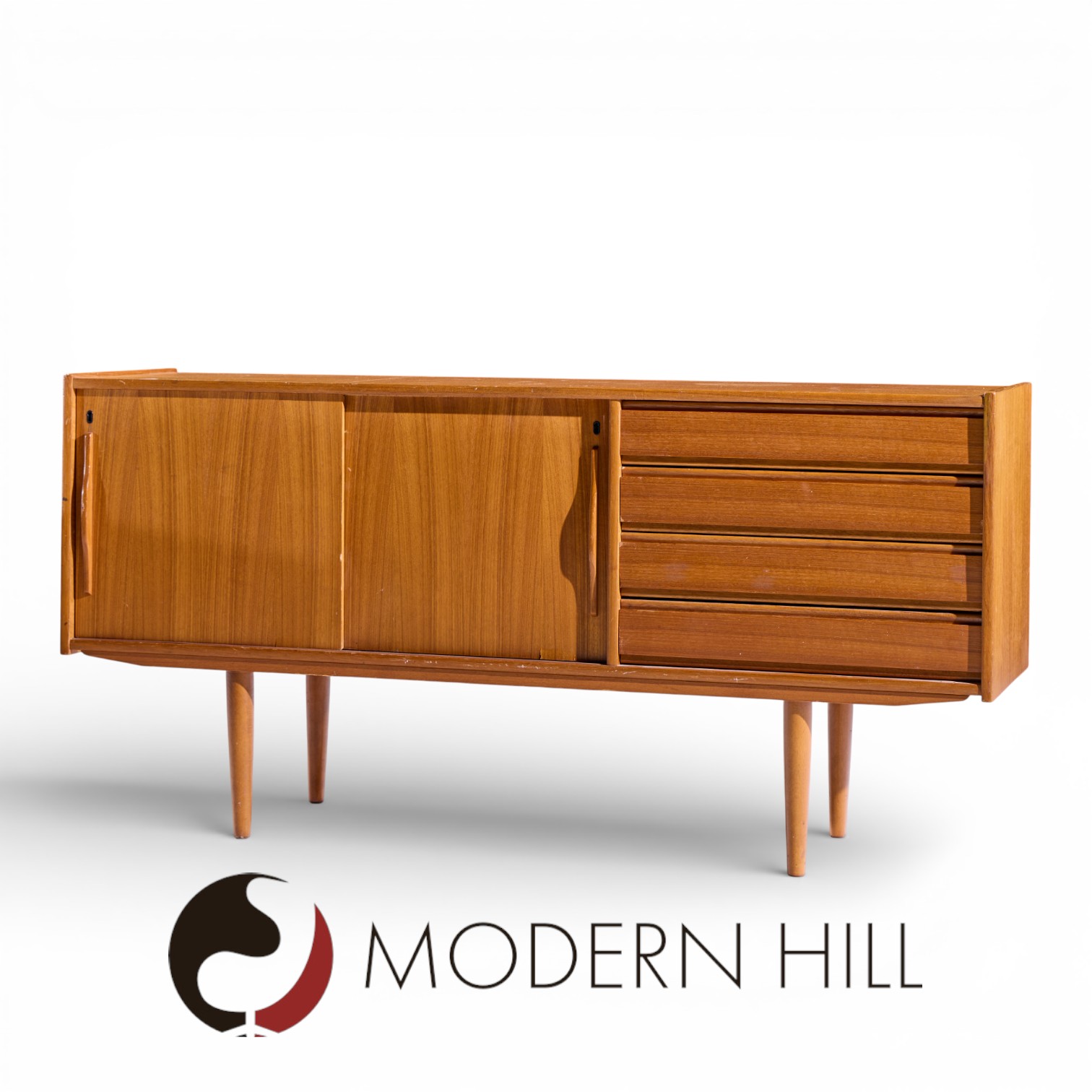 Omann Jun Style Mid Century Danish Teak Credenza