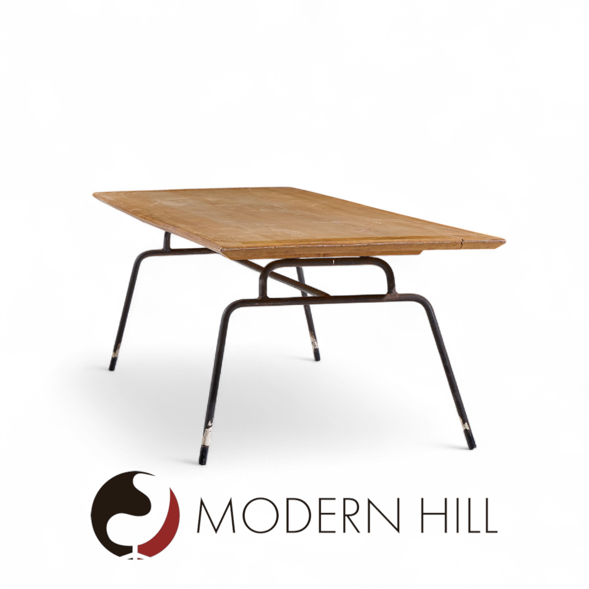 Paul Mccobb for Planner Group Mid Century Iron Base Coffee Table