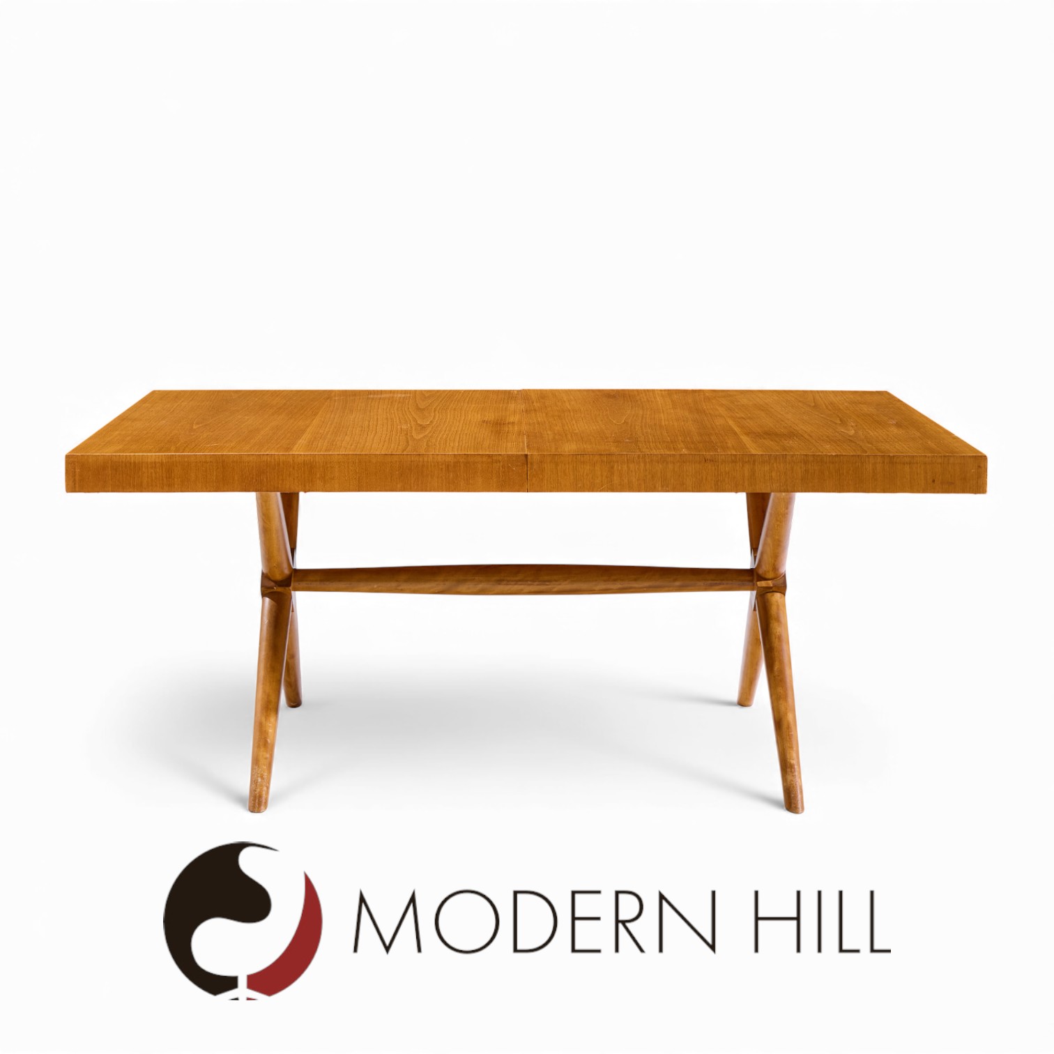 Robsjohn Gibbings for Widdicomb Mid Century Bleached Mahogany X Based Dining Table
