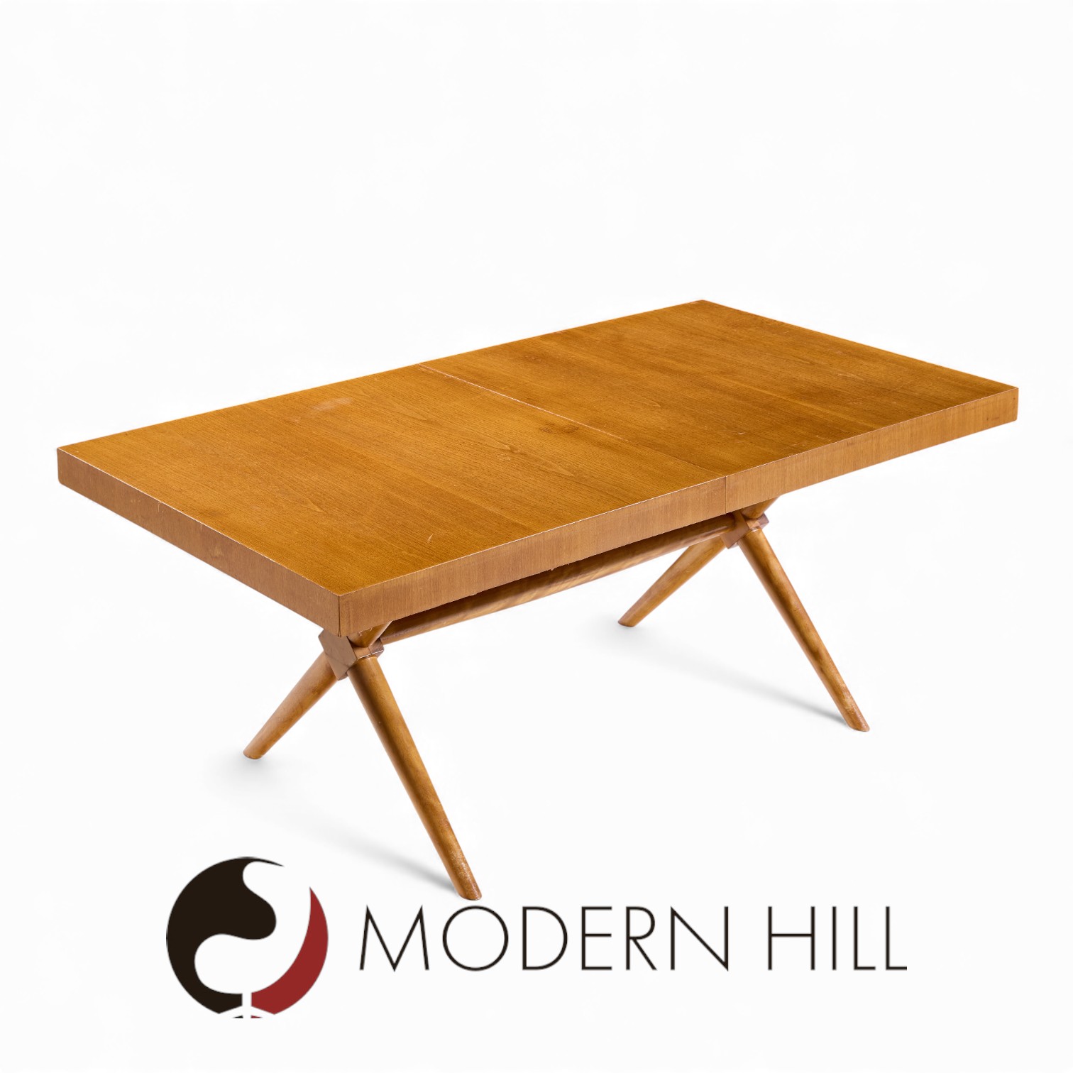 Robsjohn Gibbings for Widdicomb Mid Century Bleached Mahogany X Based Dining Table