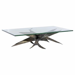 silas seandel brutalist mid century torch cut steel coffee table
