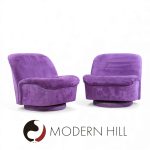 Vladimir Kagan for Directional Mid Century Swivel Lounge Chairs - Pair | Mid Century Modern Furniture - Mid Century Furniture Chicago Vladimir Kagan for Directional Mid Century Swivel Lounge Chairs - Pair