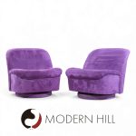 Vladimir Kagan for Directional Mid Century Swivel Lounge Chairs - Pair | Mid Century Modern Furniture - Mid Century Furniture Chicago Vladimir Kagan for Directional Mid Century Swivel Lounge Chairs - Pair