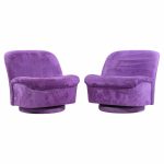 Vladimir Kagan for Directional Mid Century Swivel Lounge Chairs - Pair | Mid Century Modern Furniture - Mid Century Furniture Chicago Vladimir Kagan for Directional Mid Century Swivel Lounge Chairs - Pair