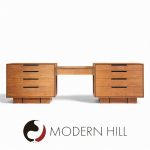 Vladimir Kagan for Dreyfuss Mid Century Walnut and Lucite Vanity Dresser