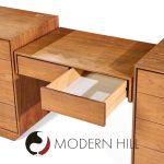 Vladimir Kagan for Dreyfuss Mid Century Walnut and Lucite Vanity Dresser