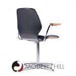 Westnofa Mid Century Teak and Chrome Swivel Chair