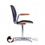 Westnofa Mid Century Teak and Chrome Swivel Chair