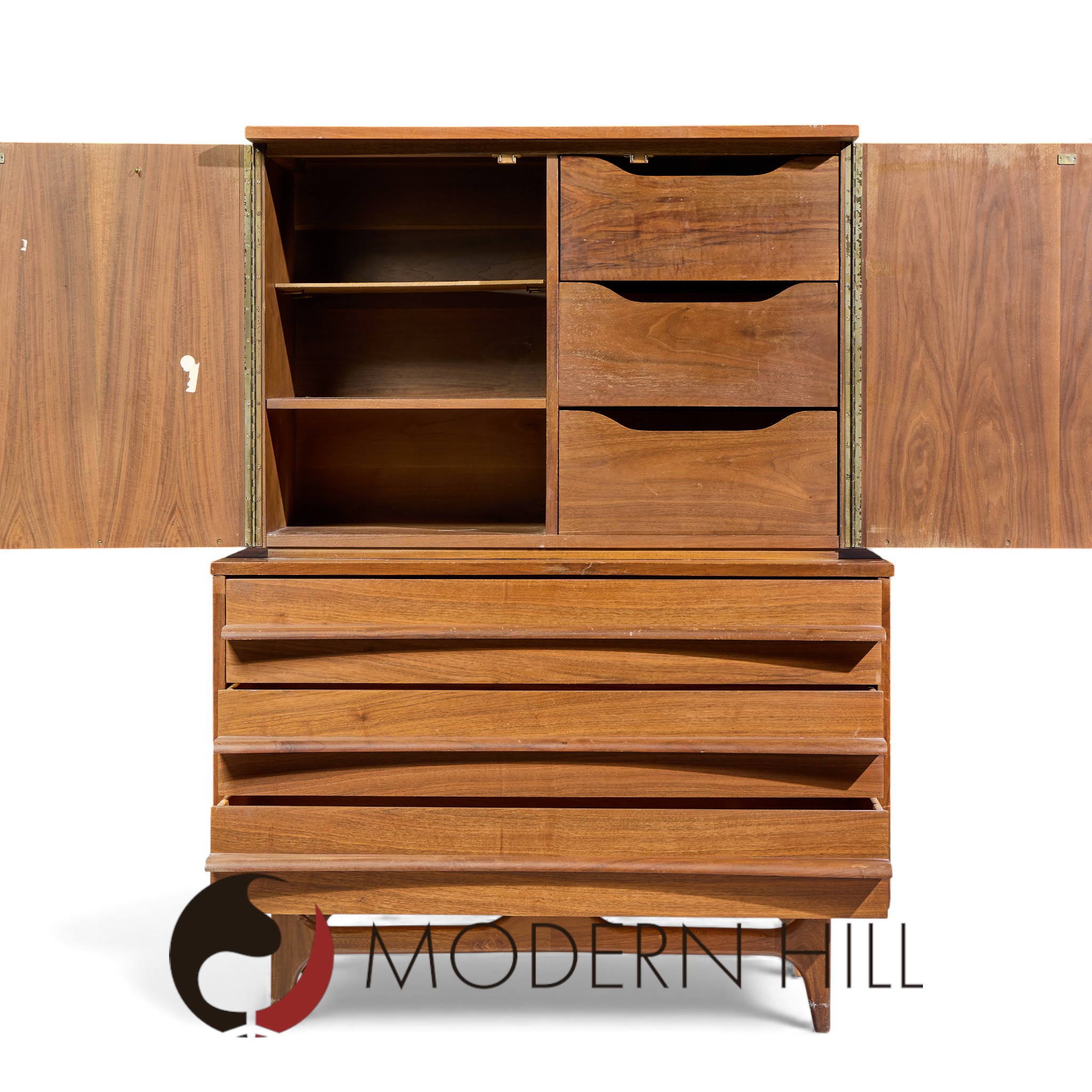 Young Manufacturing Mid Century Highboy Dresser