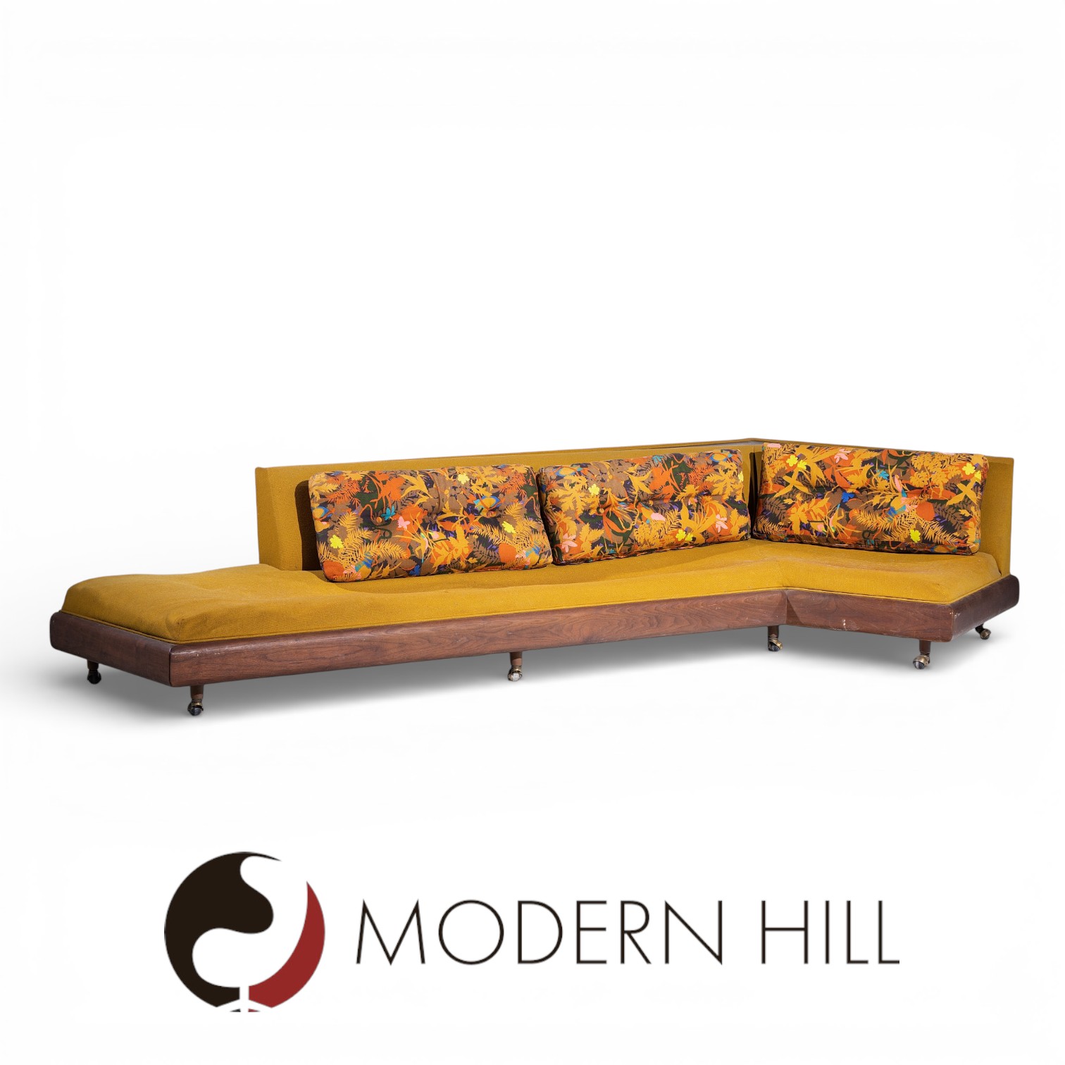Adrian Pearsall for Craft Associates 2300-s Mid Century Walnut Boomerang Sofa