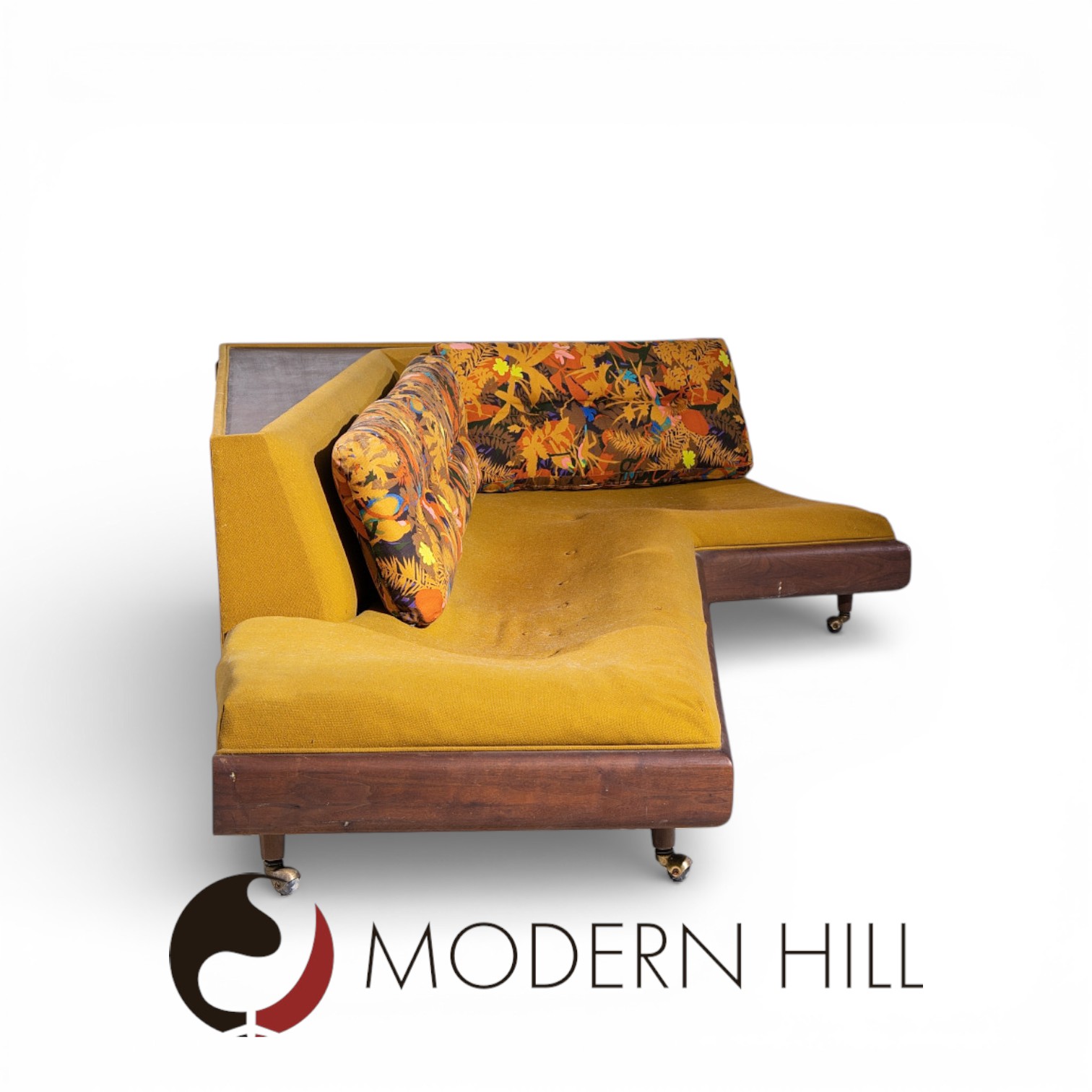 Adrian Pearsall for Craft Associates 2300-s Mid Century Walnut Boomerang Sofa