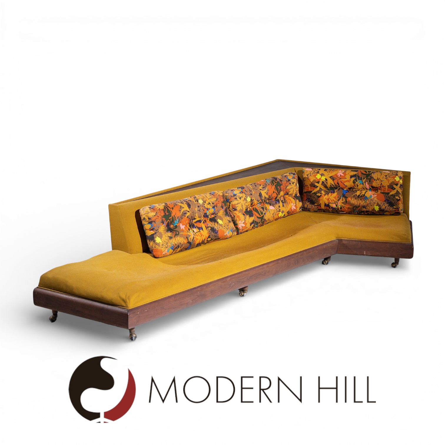 Adrian Pearsall for Craft Associates 2300-s Mid Century Walnut Boomerang Sofa