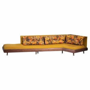 Adrian Pearsall for Craft Associates 2300-s Mid Century Walnut Boomerang Sofa