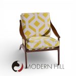 Arne Hovmand Olsen for P. Mikkelsen mid Century Teak Lean Back Lounge Chairs - Pair