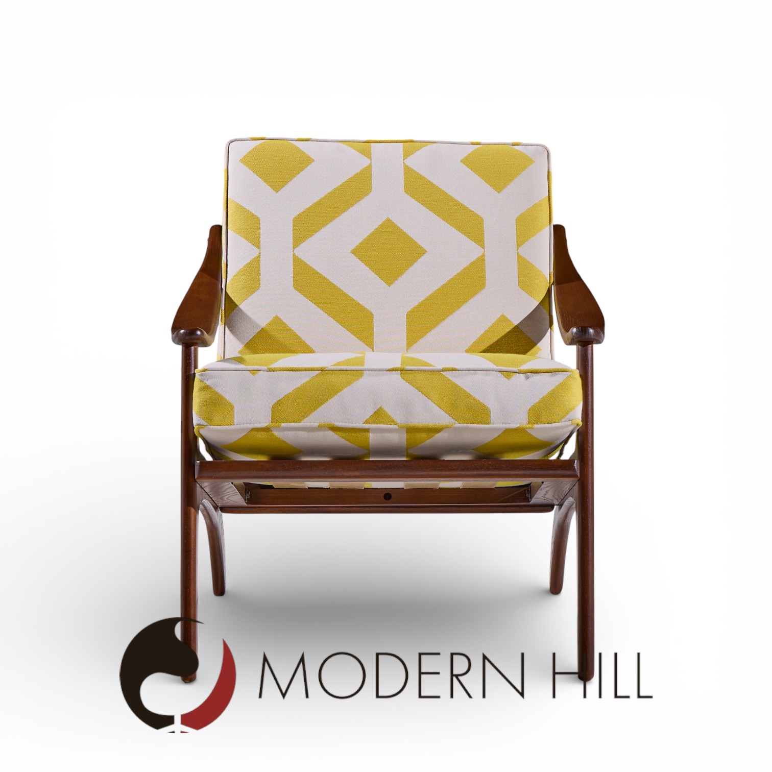 Arne Hovmand Olsen for P. Mikkelsen mid Century Teak Lean Back Lounge Chairs - Pair