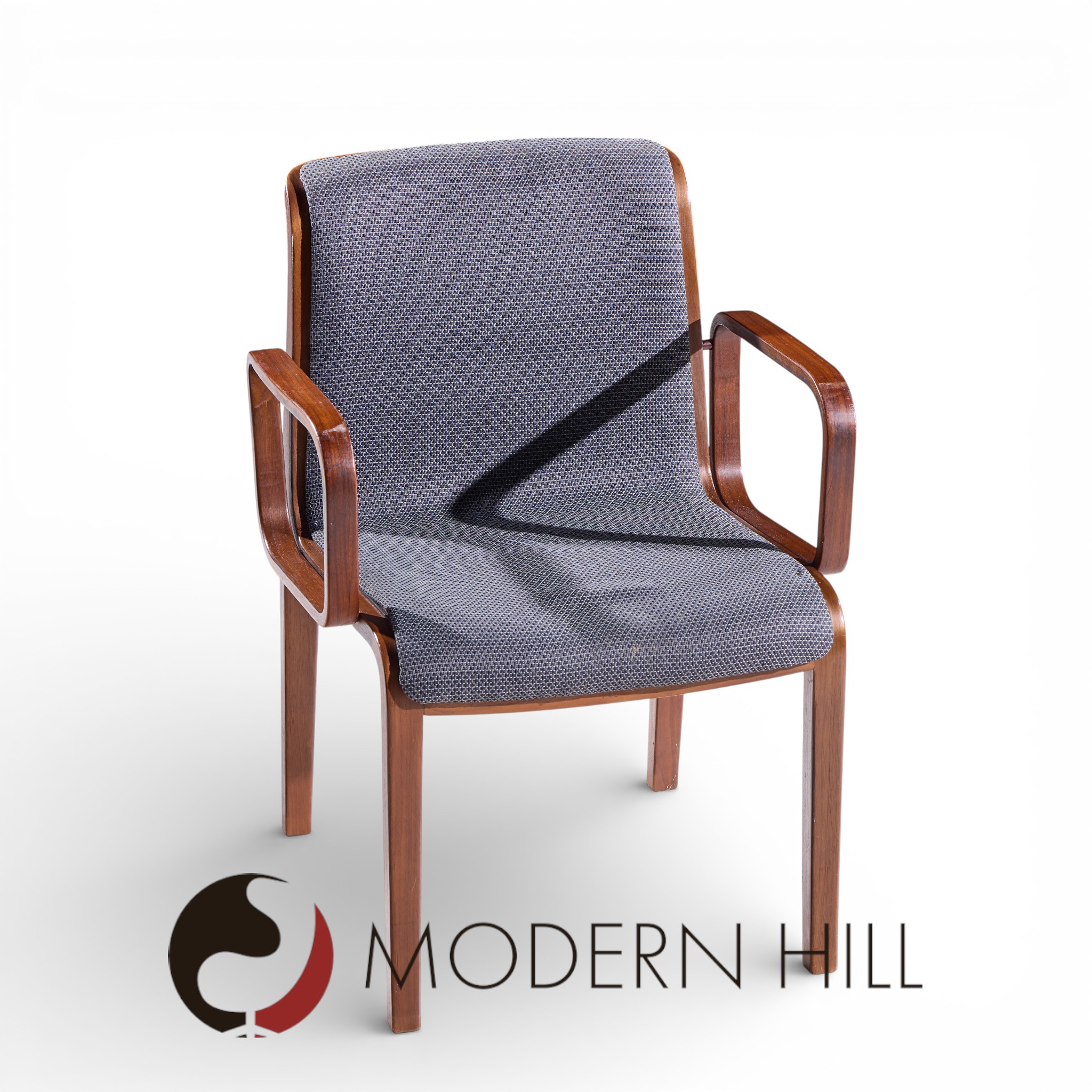 Bill Stephens for Knoll Mid Century Bentwood Dining Chairs - Set of 8