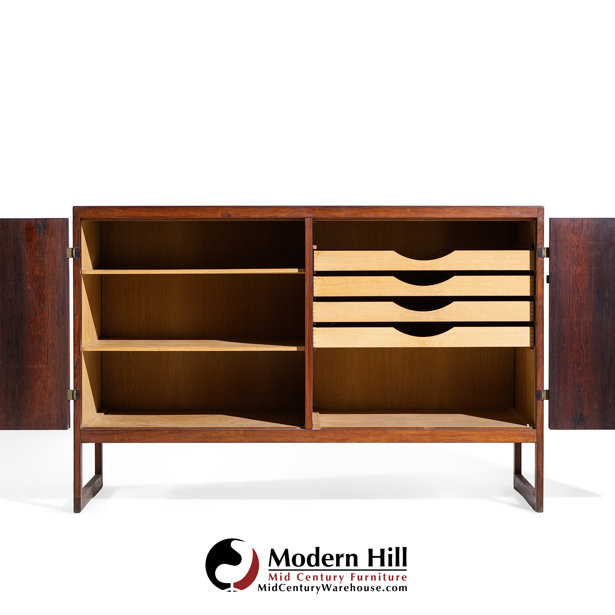 Børge Mogensen Bm57 Mid Century Danish Rosewood Cabinet Credenza