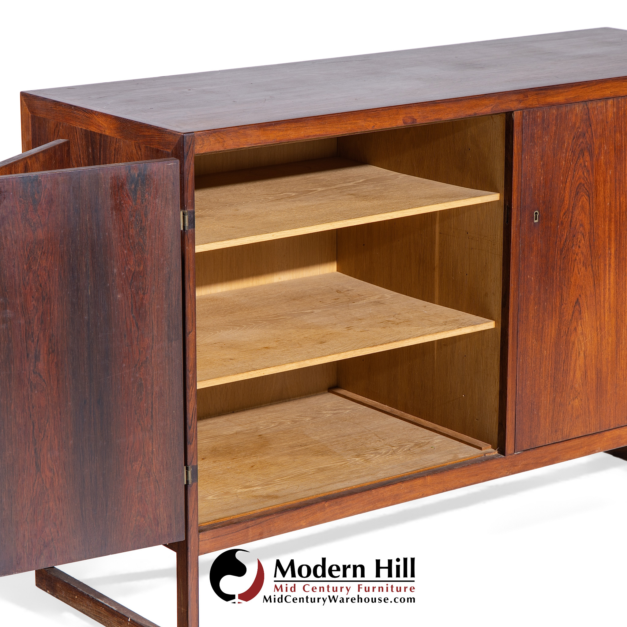Børge Mogensen Bm57 Mid Century Danish Rosewood Cabinet Credenza