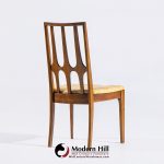 Broyhill Brasilia Mid Century Walnut Side Dining Chairs - Pair