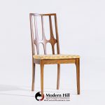 Broyhill Brasilia Mid Century Walnut Side Dining Chairs - Pair